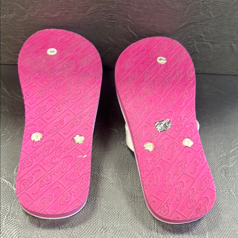 Ed Hardy White and Pink Sandals - Picture 5 of 7